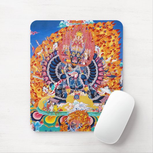 Cooler orientalischer Tangka Yamantaka Todesgott T Mousepad (Mit Mouse)