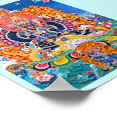 Cooler orientalischer Tangka Yamantaka Todesgottät Poster (Ecke)