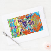 Cooler orientalischer Tangka Yamantaka Todesgottät Rechteckiger Aufkleber (Umschlag)