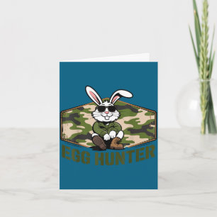 Cooler Osterhase Ei Jäger Tarnung Militär lustig Karte