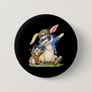 Cooler Osterhase Hip Hop Kinder Jungen Button