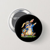 Cooler Osterhase Hip Hop Kinder Jungen Button (Vorne & Hinten)