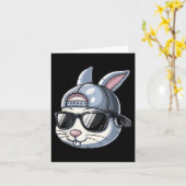 Cooler Osterhase mit Hut Funny Teens Jungs Kinder Karte (Gelbe Blume)