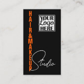 Cooler Östhetiker Modernes Logo Vorlage Orange Visitenkarte (Vorderseite)