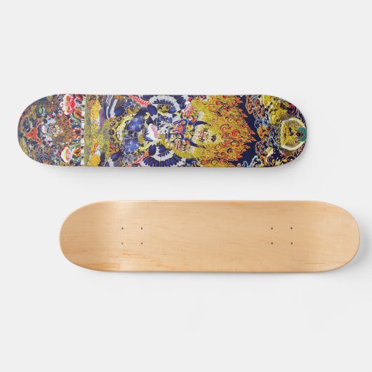 Cooler Osttibethan Mandala Yamantaka Todesgott Skateboard (Horizontal)