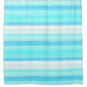 Cooler Ozean Blaues Wasser Türkis Wasserfarben Str Duschvorhang (Vorderseite)