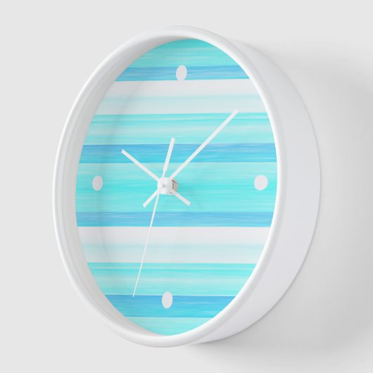 Cooler Ozean Blaues Wasser Türkis Wasserfarben Str Uhr (Winkel)