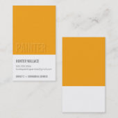 COOLER PAINT-CHIP-Armprägung in Orange Visitenkarte (Vorne/Hinten)