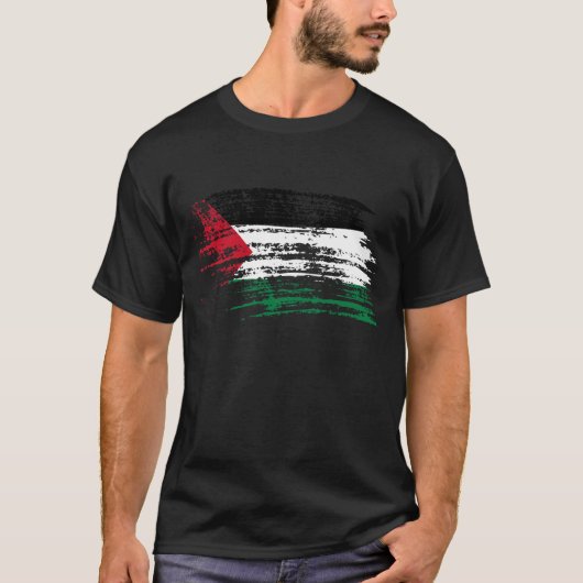 Cooler palästinensischer Flaggenentwurf T-Shirt (Vorderseite)