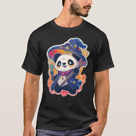 Cooler Panda Elemental Wizard Master T-Shirt (Vorderseite)