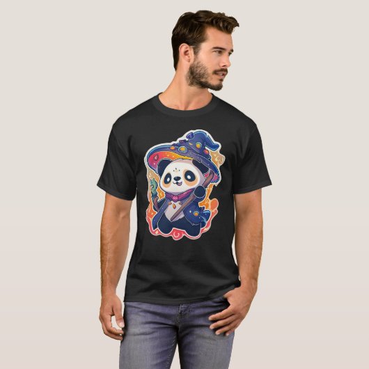 Cooler Panda Elemental Wizard Master T-Shirt (Vorne ganz)