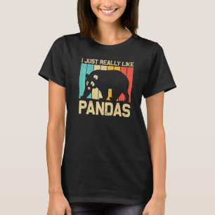 Cooler Panda für Männer Frauen Panda Bär Tier Zook T-Shirt