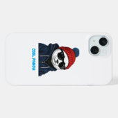  Cooler Panda mit Brille und Beanie iPhone Hülle (Rückseite (Horizontal))