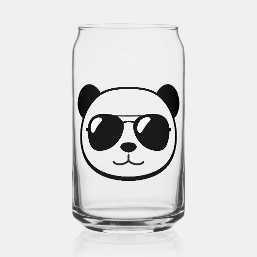 Cooler Panda mit Sonnenbrille Dosenglas (Vorderseite)