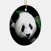 Cooler Panda-Weihnachtsbaum auf zwei Seiten Keramik Ornament (Rechts)