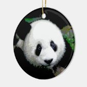 Cooler Panda-Weihnachtsbaum auf zwei Seiten Keramik Ornament (Links)