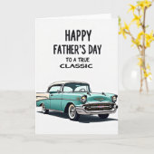 Cooler Papa Auto Illustrationskarte Karte (Gelbe Blume)