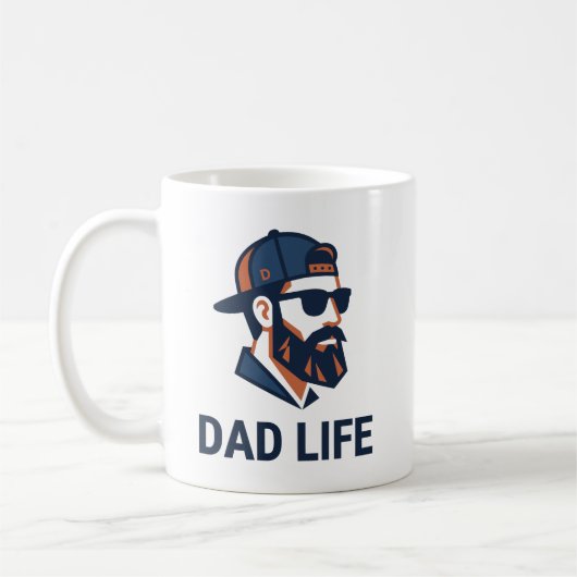 Cooler Papa mit Sonnenbrille Kaffeetasse (Links)