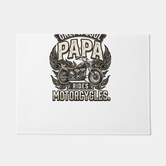 Cooler Papa Motorrad Vintage Biker Fußmatte (Vorderseite)