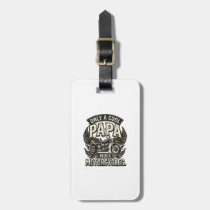 Cooler Papa Motorrad Vintage Biker Gepäckanhänger