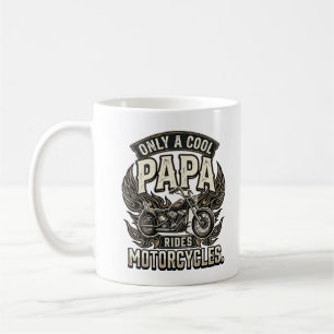 Cooler Papa Motorrad Vintage Biker Kaffeetasse