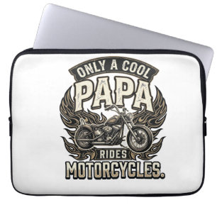 Cooler Papa Motorrad Vintage Biker Laptopschutzhülle