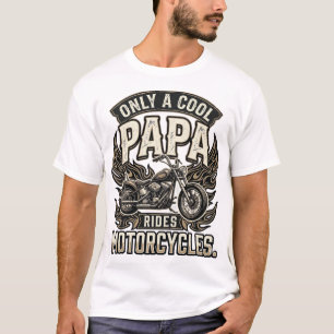Cooler Papa Motorrad Vintage Biker T-Shirt