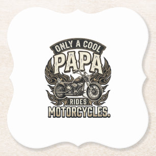 Cooler Papa Motorrad Vintage Biker Untersetzer