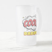 Cooler Papa Pop Art Vatertag Mattglas Bierglas (VorderseiteRechts)