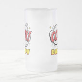 Cooler Papa Pop Art Vatertag Mattglas Bierglas (Mittel)