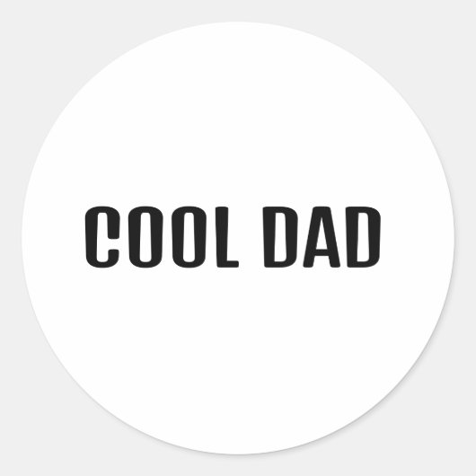 Cooler Papa Runder Aufkleber (Vorderseite)