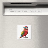 Cooler Papagei mit Sonnenbrille Magnet (In Situ (Geschirrspüler))