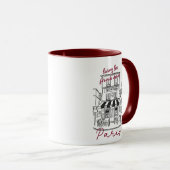 Cooler Pariser Café-Mug – Ikonisches Pariser Café Tasse (VorderseiteRechts)