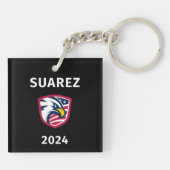 Cooler Patrioter Francis Suarez 2024 Eagle Schlüsselanhänger (Rückseite)