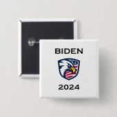Cooler Patrioter Joe Biden 2024 Election Eagle Button (Vorne & Hinten)