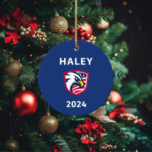 Cooler Patriotiker Nikki Haley 2024 Election Eagle Keramik Ornament