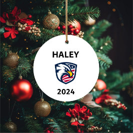 Cooler Patriotiker Nikki Haley 2024 Election Eagle Keramik Ornament