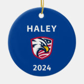 Cooler Patriotiker Nikki Haley 2024 Election Eagle Keramik Ornament (Vorne)