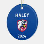 Cooler Patriotiker Nikki Haley 2024 Election Eagle Keramik Ornament (Links)