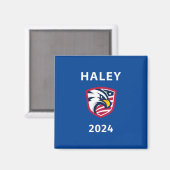 Cooler Patriotiker Nikki Haley 2024 Election Eagle Magnet (Vorderseite/Rückseite)