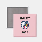 Cooler Patriotiker Nikki Haley 2024 Election Eagle Magnet (Vorderseite/Rückseite)