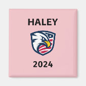 Cooler Patriotiker Nikki Haley 2024 Election Eagle Magnet (Vorne)