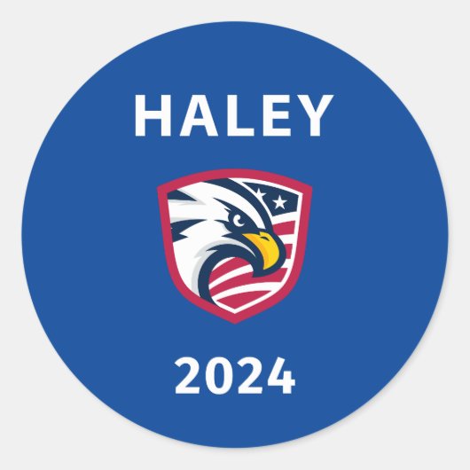 Cooler Patriotiker Nikki Haley 2024 Election Eagle Runder Aufkleber (Vorderseite)