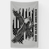cooler Patriotischer Gott segne Amerika Adlerflagg Banner (Vertikal)