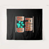 Cooler Pelzfisch Vater mit Katzenfräse am Freitag Wandteppich (Vorderseite (Horizontal))