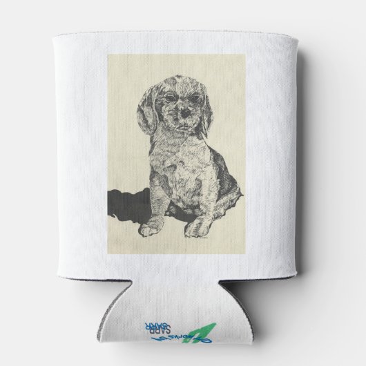 Cooler Pen & Tinte Cocker Spanisch Dosenkühler (Rückseite)