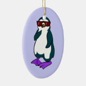Cooler Penguin Keramik Ornament (Rechts)
