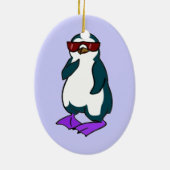 Cooler Penguin Keramik Ornament (Hinten)