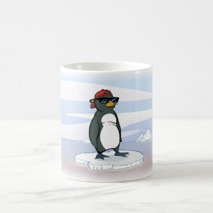 Cooler Penguin-tragende Sonnenbrillen Kaffeetasse