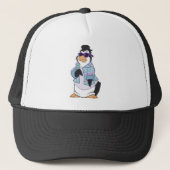 Cooler Penguin Truckerkappe (Vorderseite)